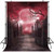 Allenjoy 5x7ft Blood Moon Backdrop for Halloween Photography Horrible Misty Forest Theme Party Wall Decor Kids Adult Photo Background Studio Props