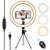 Selfie Ring Light 10.2" with Tripod Stand & Cell Phone Holder,Dimmable Led Camera Beauty Ringlight for Live Stream,Makeup,YouTube Video,Photography, 3 Light Modes and 10 Brightness Levels