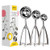 Ice Cream Scooper with Trigger, Nonstick Cookie Scoops for Baking Set 3, Stainless Steel Cookie Dough Scoop - Melon Baller and Fruit Scoop Set for Kitchen Bar Buffet Party