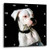 3dRose DPP_1113_2 White Boxer Uncropped Ears Wall Clock, 13 by 13"