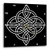 3dRose DPP_44278_1 White Celtic Design on a Black Background Wall Clock, 10 by 10-Inch