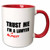 3dRose Trust me Im almost a Lawyer Two Tone Red Mug, 11 oz