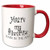 3dRose You're my favorite pain in the ass Two Tone Mug, 11 oz, Red