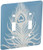 3dRose lsp_179167_2 White Peacock Feather On Teal Toggle switch