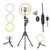 10.2" LED Selfie Ring Light with Tripod Stand & Phone Holder for Live Streaming & YouTube Video, Dimmable Makeup Ring Light for Photography, Shooting with 10 Brightness Level & 3 Light Modes