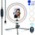 10" LED Ring Light with Tripod Stand & Remote Control & Phone Holder for YouTube Video/Live Stream/Makeup/Photography with 3 Light Modes & 10 Brightness Level for iPhone/Android