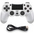 Wireless Controllers for PS4 Playstation 4 Dual Shock Six-axis,Bluetooth Remote Gaming Gamepad Joystick (White)