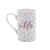 Mikasa Bone China Coffee Mug, 16-Ounce, Dots Mrs. White/Red/Gold