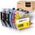 WOKOK Compatible Ink cartridges Replacement for Brother LC3013 Ink Cartridges, LC-3013 for Brother MFC-J491DW, MFC-J690DW, MFC-J895DW, MFC-J497DW Printer (2BK, 1C, 1M, 1Y)
