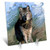 3dRose Wolf Desk Clock, 6 by 6-Inch