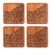 Cleveland Map Coaster, Set of 4, Sapele Wooden Coaster with city map, Multiple city optional, Handmade