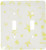 3dRose lsp_28129_2 Yellow and White Stars Double Toggle Switch