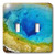 3dRose lsp_66303_2"Yellowstone, green, blue, yellow Double Toggle Switch, Multicolor