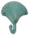 Abbott Collection Cast Iron Seashell Wall Hook, Light Green