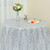 Zdada Silver Round Sequin Tablecloth - 72inch Wedding Tablecloth, Silver Glitter Tablecloth, Silver Sparkly Tablecloth