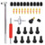 ZHSMS Tyre Valve Stem Puller Tools Set with 10 Pcs TR412 Snap-in Valve Stems with Valve Stem Cores, 1 Pcs Dual Single Head Valve Core Remover 1 Pcs 4-Way Valve Tool