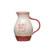 Creative Co-op Merry Y'all 32 oz. Stoneware Pine Foliage Pitcher, Red & Cream