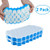 Ice Cube Trays, 2 Pack 74-Ice Silicone Ice Cube Molds Stackable Flexible and BPA Free with Lid for Chilled Drinks, Whiskey & Cocktails (Blue)
