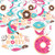 Big Dot of Happiness Donut Worry, Lets Party - Doughnut Party Hanging Decor - Party Decoration Swirls - Set of 40