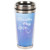 Breathe Pray Love Glittery Blue 16 Ounce Stainless Steel Travel Mug Tumbler With Lid