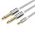 QING CAOQING 3.5mm 1/8" TRS to Dual 6.35mm 1/4" TS Mono Stereo Y-Cable Splitter Cord for iPhone, iPod, Computer Sound Cards, CD Players, Multimedia Speakers and Home Stereo Systems (2M/6FT)