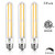 T10/T30 LED Bulbs,Tubular Edison Style LED Filament Bulb,8W Dimmable T10 Nostalgic Led Light Bulb, E26 Medium Base, 2700K Warm White,680LM,Clear Glass Cover, 3Pack
