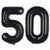 ZOOYOO 40 Inch Black 50 Foil Mylar Number Balloons for 50th Birthday Party Supplies,50th Anniversary