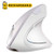 2.4G Wireless Ergonomic Optical Vertical Mouse Speed Adjustadle 800/1200 /1600 DPI for Laptop/PC/Desktop/Tablet/Smart TV/Mac - White