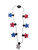 Light Up LED July 4th Red White Blue Stars Flashing Necklace