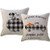 2Pack Autumn Pumpkin Decorative Throw Pillow Covers Black Checkers Plaid Pumpkins Truck/Pumpkin Patch Cushion Pillowcase 18X18 Inch for Harvest/Blessed/Thanksgiving Autumn Theme Farmhouse Decorations