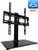 FORGINGMOUNT Universal Swivel TV Stand/Base Table Top TV Stand for 26-55 inch LCD LED TVs - Height Adjustable TV Mount Stand with Tempered Glass Base, VESA 400x400mm, Holds up to 88lbs