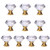 NVTED 10 PCS Cabinet Knobs Drawer Pulls, Diamond Shape Crystal Glass Drawer Cabinet Pull Knob Handle Kitchen Door Wardrobe Hardware (Gold)