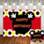 Cartoon Black Mouse Red Photography Backdrop for Kids Happy Birthday Party Supplies Vinyl Colorful Dots Photo Background Baby Show Photo Booth Studio Props 5x3ft Banner Cake Table Decoration