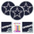 Dallas Cowboys NFL Football Team Logo Party Supplies Pack Serves 16: 9" Plates and Luncheon Napkins with Birthday Candles (Bundle for 16)