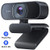 Webcam with Microphone, Crosstour 1080P HD Webcam Computer Web Camera - USB Web Cam for Laptop Desktop Mac