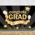 Agantree art Graduation Party Photography Backdrop | Congrats Grad Prom Decorations | Photo Studio Booth Props Cake Table Banner Sign | Class Bachelor Cap Congrats Grad Ceremony Banner (Black)