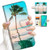 for Samsung S10+ / Galaxy S10 Plus, Designed Flip Wallet Phone Case Cover, A23164 Sky Sea Palm Tree 23164