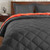 Basic Beyond Down Alternative Comforter Set (King, Flame/Charcoal Gray) - Reversible Bed Comforter with 2 Pillow Shams for All Seasons