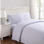 Truly Soft Everyday Printed Gingham Sheet Set, Queen, White/Purple