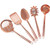 Steelware Central Copper Kitchen Utensils Stainless Steel Set of 5-Ladle, Serving Spoon, Pasta Server Fork, Slotted turner, Skimmer Steelware Central Copper Kitchen Utensils Stainless Steel Set of 5-Ladle, Serving Spoon, Pasta Server Fork, Slotted turner, Skimmer