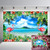 Mocsicka Flamingo Beach Backdrop Tropical Hawaii Palm Tree Seaside Blue Sky Background for Pictures 7x5ft Vinyl Summer Sea Luau Theme Party Backdrops