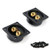 Geesatis 2 pcs Speaker Terminal Wire Cup Box Double Binding Post Power Plates, with Mounting Screws, Black