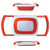 Colander Collapsible, HonkTai Colander Strainer Over the Sink Food Colanders Strainers with Extendable Handles, 6-Quart, Kitchen Foldable Strainer for Pasta, Veggies, Food and Fruits Red