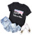 Women Take a Hike T-Shirt Summer Short Sleeve Crew Neck Graphic Tees Tops Letter Printed Loose Casual Shirts Black