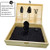 DAILYLIFE Magnetic Zen Garden for Desk, Wooden Box Set, 1.5 lbs Iron Filings, 5 Magnets and 3 Zen Sand Tools, for School Projects, Creativity, Science and Magnet Education
