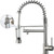 Kitchen Faucet with Pull Down Sprayer Contemporary Single Handle Kitchen Sink Faucet GAPPO Solid Brass Spring Kitchen Faucet Brushed Nickel