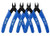 Wire Flush Cutters 5 Inch, Precision Cutting Pliers, Micro Wire Cutter, Blue - 4 Pack