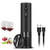 Electric Wine Opener Rechargeable Automatic Corkscrew Wine Bottle Openers with Foil Cutter and USB Cable, Black