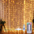 Waterproof 300 LED Curtain String Lights, 8 Modes USB Plug in Fairy String Light with Remote Control,Backdrop for Indoor Outdoor Bedroom Window Wedding Party Decoration (9.8ft9.8ft, Warm White)