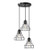 Farmhouse Light Fixture 3-Light Black Pendant Light Industrial Dining Room Lighting Fixtures Hanging for Kitchen Island Living Room Bedroom Hallway Bar